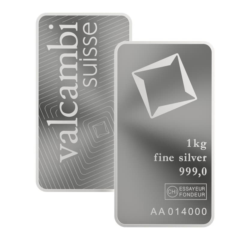 1 Kg Valcambi Casted Silver Bar